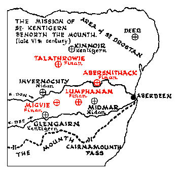 Map of Finan's Churches