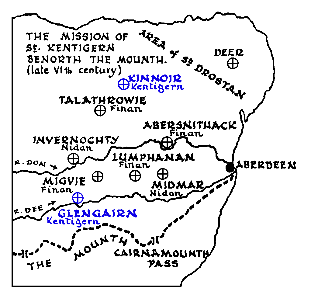 Map of Kentigern's Churches