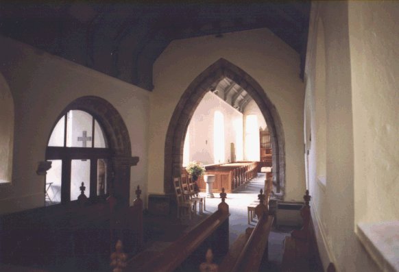 Church interior from chancel looking west.